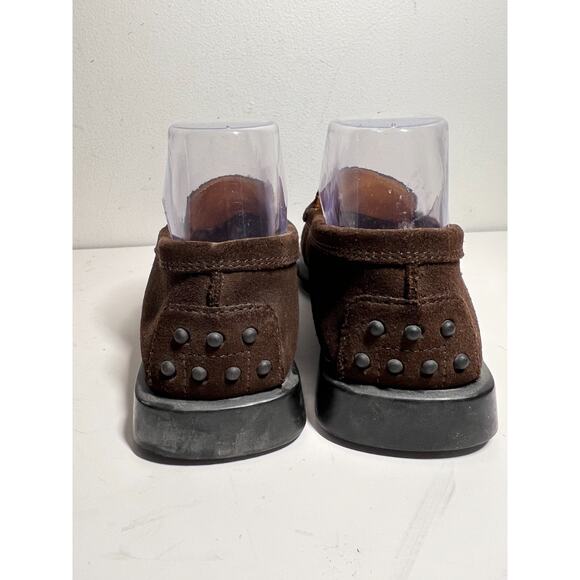 Tod's Womens Brown Suede Square Toe Slip On Driving Loafer Moccasin Shoe 8 US 38 - Picture 4 of 9